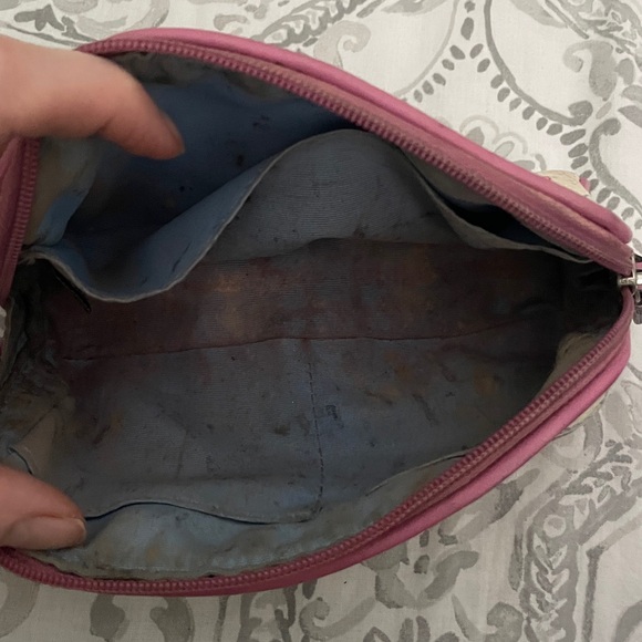 Coach Signature Chelsea Multi C Pink Small Makeup Cosmetic Bag Zip - Picture 4 of 6